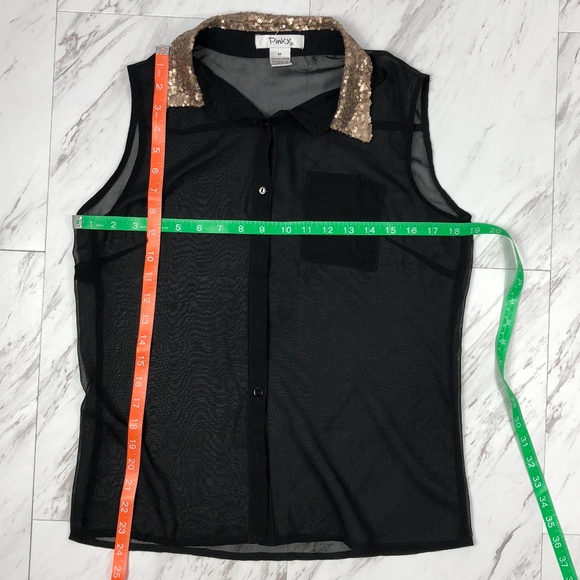 Sheer Sleeveless Blouse Size Medium NWOT - Picture 2 of 7